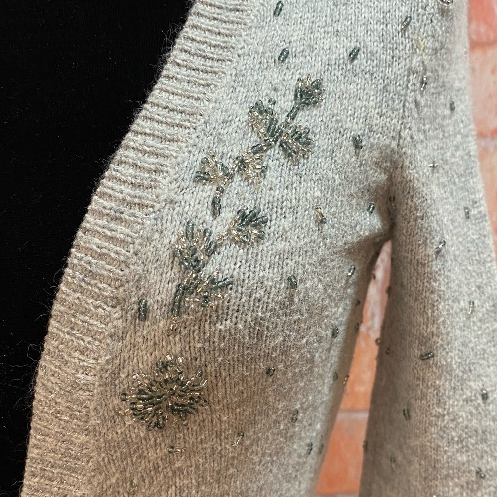 American Eagle Cropped Beaded Cardigan Sweater - Picture 4 of 9